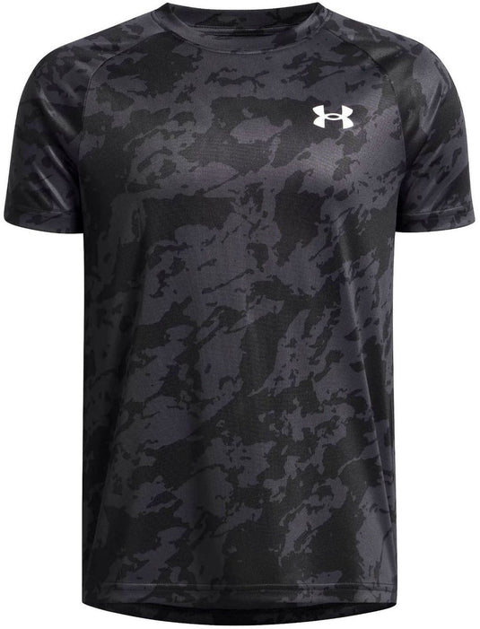 Under armour ua tech 2.0 ss-blk jongens sportshirt - zwart - antraciet - wit