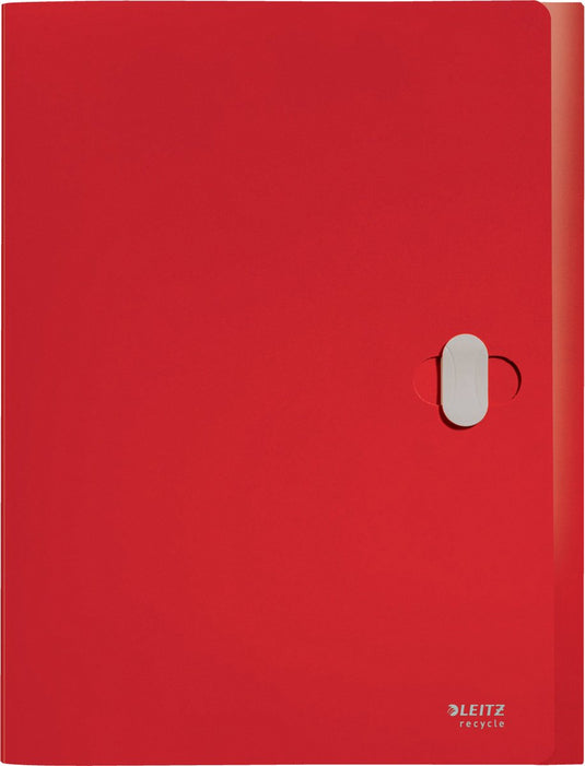 Leitz recycle documentenbox a4 - 80% gerecycled post-consumer plastic - rood