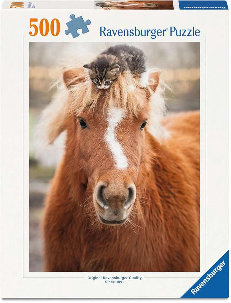 Load image into Gallery viewer, Ravensburger – pony and cat – legpuzzel – 500 stukjes
