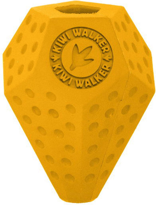 Kiwi walker - hondenspeelgoed - let's play - diaball mini tpr - oranje - drijvend , stuiterend, sterk, lichtgewicht -fooddispencer- +-7.5 x 8.5 cm