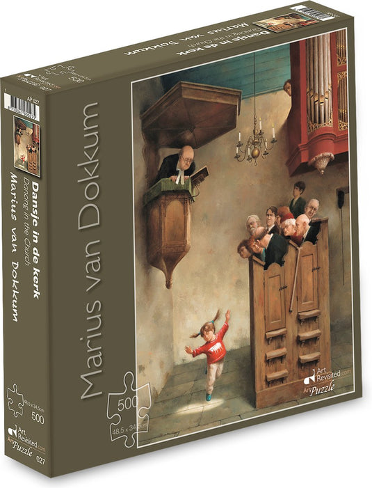 Marius van dokkum puzzel - dansje in de kerk - 500 st