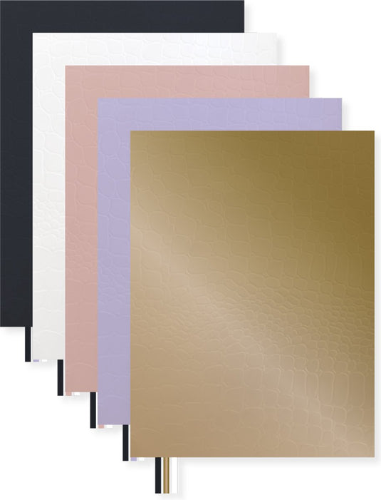 Kangaro dummyboek - pure croco - a5 - blanco - 3 kleuren