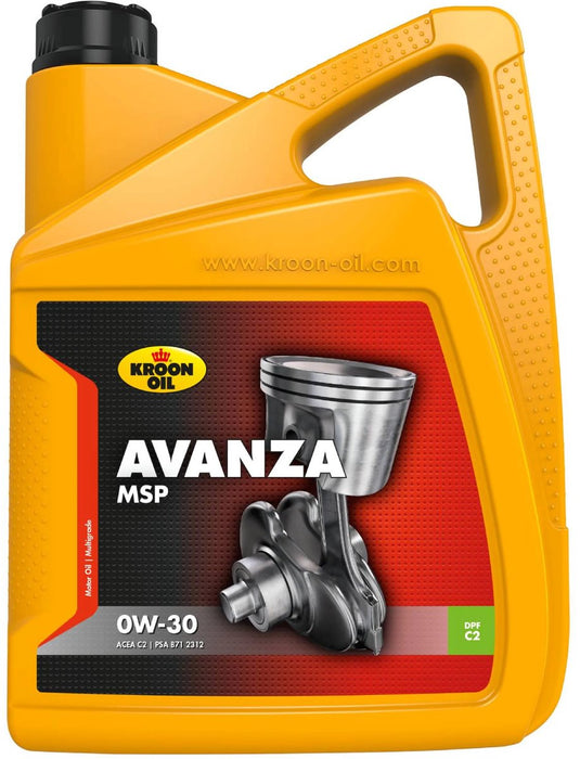 Kroon-oil avanza msp - 0w-30 motorolie - volsynthetisch - 5000ml - geen kleur