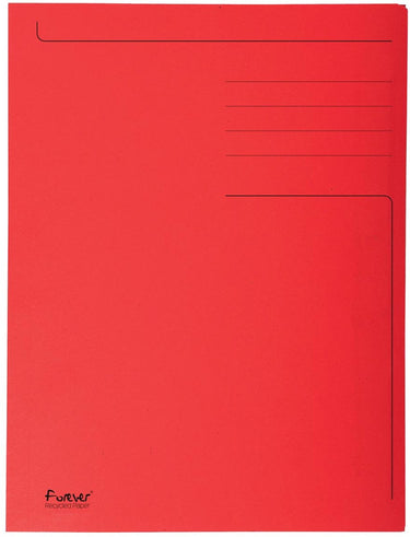 Exacompta 50x forever® bedrukte map met 3 kleppen - 280gm2 - 24,5x35 cm voor folio - rood - 449003e