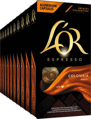 L'or espresso origins colombia koffiecups - intensiteit 8 12 - 10 x 10 capsules