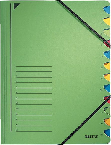 Leitz sorteermap 12-vaks groen