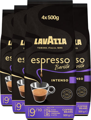 Lavazza espresso barista intenso koffiebonen - koffie blend van robusta en arabica bonen - intensiteit 9 10 - 4 x 500 gram