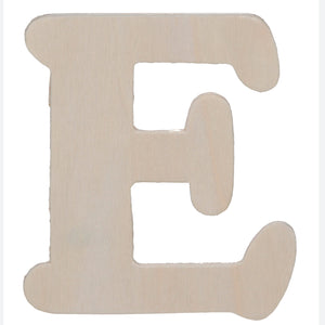 Darice • uitgesneden houten letter e 10,8cmx5mm