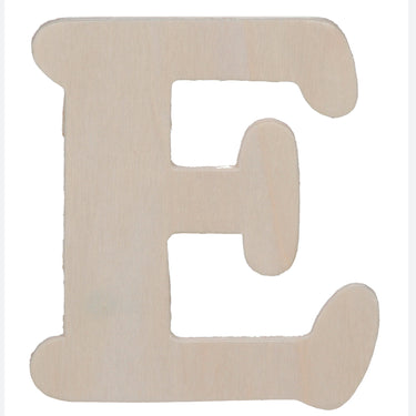 Darice • uitgesneden houten letter e 10,8cmx5mm
