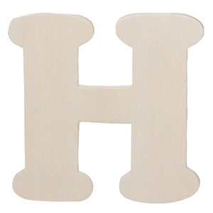 Darice • uitgesneden houten letter h 10,8cmx5mm