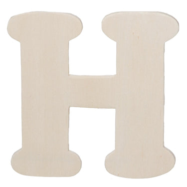 Darice • uitgesneden houten letter h 10,8cmx5mm
