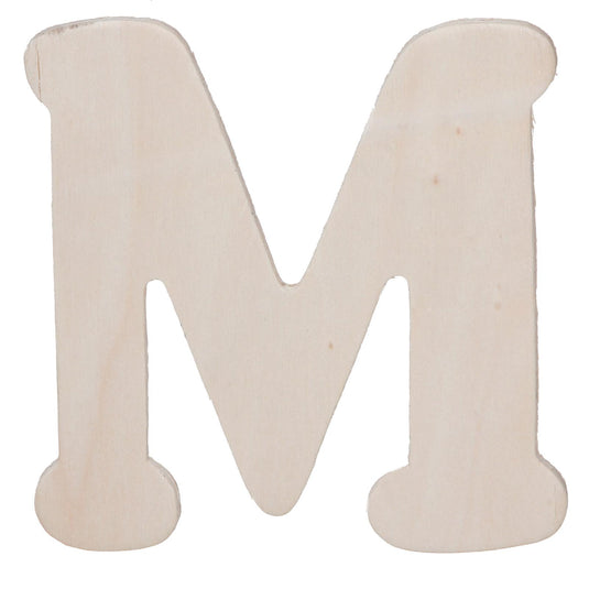Darice • uitgesneden houten letter m 10,8cmx5mm