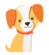Darice • geschilderde houtvorm hond 9x7x0,5cm