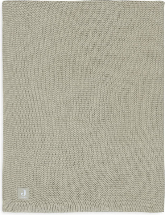Jollein - deken ledikant 100x150cm basic knit - dekentje baby - olive green