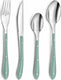 Amefa bestek bistro groen metaal (24 pcs)