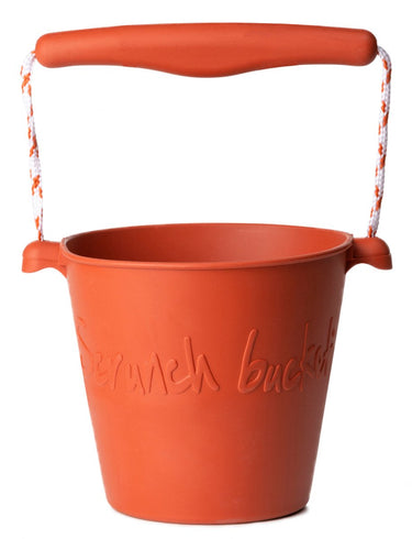 Scrunch speelgoedemmer - oranje - opvouwbaar - recycleerbaar