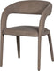 Vtwonen arms eetkamerstoel - geweven stof - bruin - 80x60x54 cm