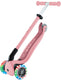 Globber meegroeistep - go up active lights pastel pink - roze - lichtgevende wielen - met duwstang - in hoogte verstelbaar - vanaf 15 maanden tot 9 jaar