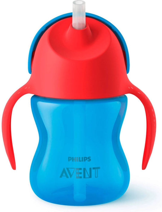 Philips avent drinkbeker met rietje - 9+ maanden - 1 stuk - blauw rood - scf796 01