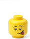 Lego - opbergbox hoofd silly mini - polypropyleen - geel