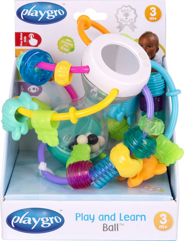 Playgro - spelen en leren bal - baby bal - baby speelgoed - educatief baby speelgoed - speelgoed baby - activity centre - rammelaar - activiteiten speelgoed - cadeau - stimuleert ontwikkeling
