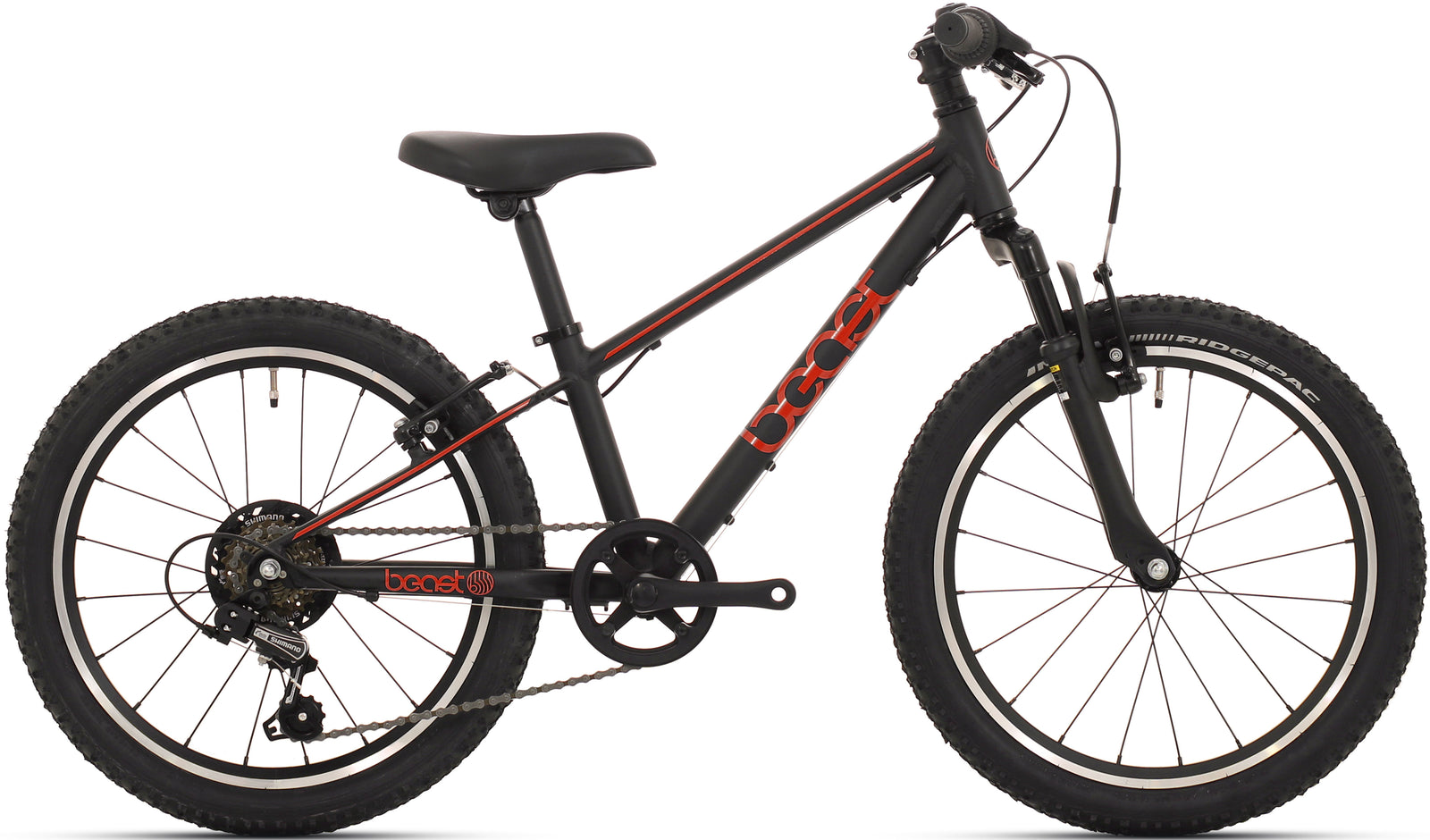 bikefun 20" the beast v-brake 6 speed - black/red