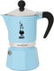 Bialetti rainbow azzurro 3 kops – espressopot – lichtblauw – aluminium – 130 ml