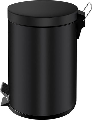 V-part - pedaalemmer 3 liter - steel - zwart - prullenbak