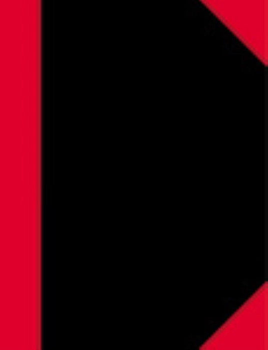 Merkloos sans marque notitieboek harde kaft zwart rood a4 lijn 60gr 96vel