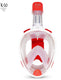 X10 snorkelmasker - duikbril - snorkel - snorkelset - full face masker - volwassenen - coral - s m