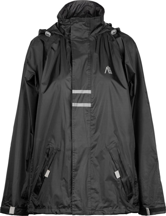 Ralka regenjack waterdicht reflectie - senior - zwart - m