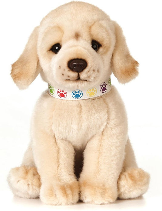 Keycraft living nature knuffel giant golden lab puppy pluche hond.