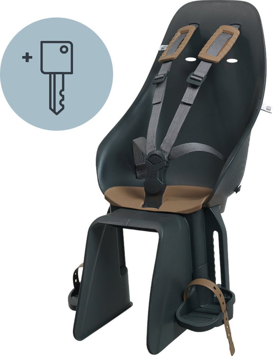 Urban iki fietsstoeltje achter ta–ke dragermontage - bincho black kurumi brown