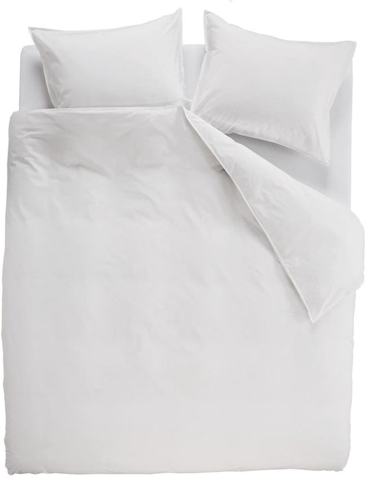 Ambiante cotton uni dekbedovertrek - effen - lits-jumeaux xl - 260x200 220 cm - wit