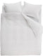 Ambiante cotton uni dekbedovertrek - effen - lits-jumeaux xl - 260x200 220 cm - wit