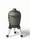 Moddern original kamado - aluminium marmer-look poten met wielen met rem - 8 tot 12 personen - green