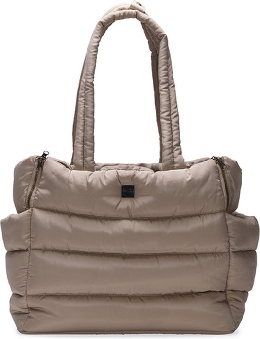 Designed by lotte draagtas hond tico - hondentas - voor kleine honden - beige - 42x20x35 cm