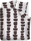 Vtwonen moons dekbedovertrek - lits-jumeaux - 240x200 220 cm - bruin