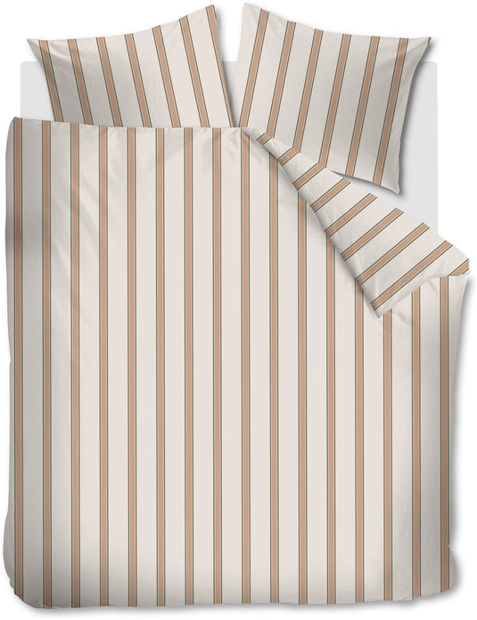 Vtwonen fun stripe dekbedovertrek - lits-jumeaux xl - 260 x 220 cm - naturel