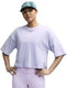 Puma x hyrox cropped lifestyle t-shirt met korte mouwen paars xl vrouw