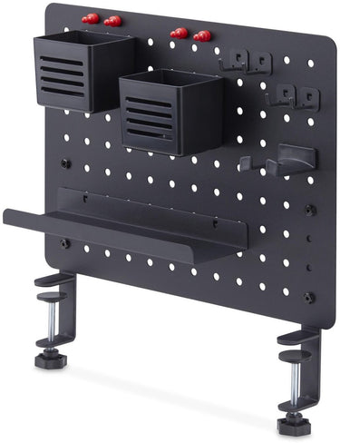 Startech .com stalen gereedschapsbord met accessoires, 42 x 32cm, werkplaatsinrichting met klembevestiging, bureau opbergsysteem, zwart