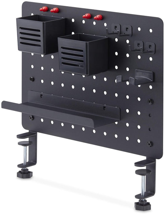 Startech .com stalen gereedschapsbord met accessoires, 42 x 32cm, werkplaatsinrichting met klembevestiging, bureau opbergsysteem, zwart