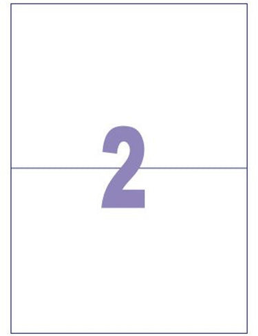 Kangaro etiketten - universeel - zelfklevend - inkljet laser kopieer - 210x148mm - 100 vel - 2 stickers per vel