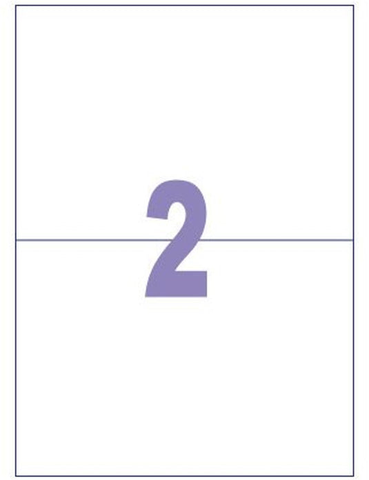 Kangaro etiketten - universeel - zelfklevend - inkljet laser kopieer - 210x148mm - 100 vel - 2 stickers per vel