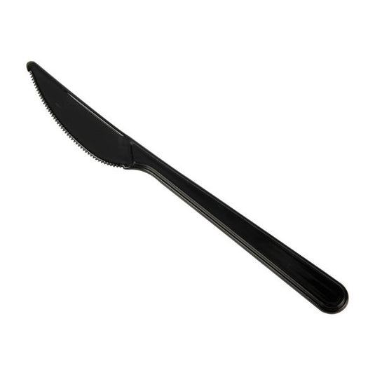 Mes herbruikbaar zwart pp 185 mm