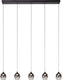 Lucide tamino - hanglamp - led dimbaar - 5x5,6w 3000k - zwart
