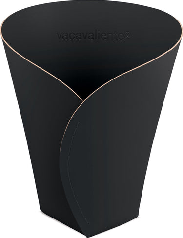 Vacavaliente - studio opbergmand medium - gerecycled leer - zwart