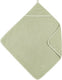 Meyco baby popcorn badcape - soft olive - 75x75cm