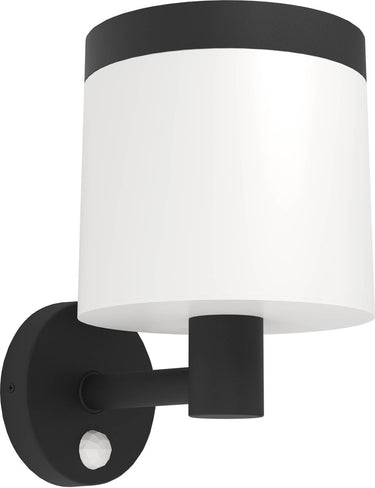 Eglo pantete solar wandlamp buiten - zonne-energie - led - 21 cm - zwart wit
