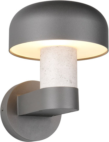 Trio fraser - wandlamp - betonkleurig - excl. 1x e27 4,9 w - wandmontage - buitenverlichting - ip54